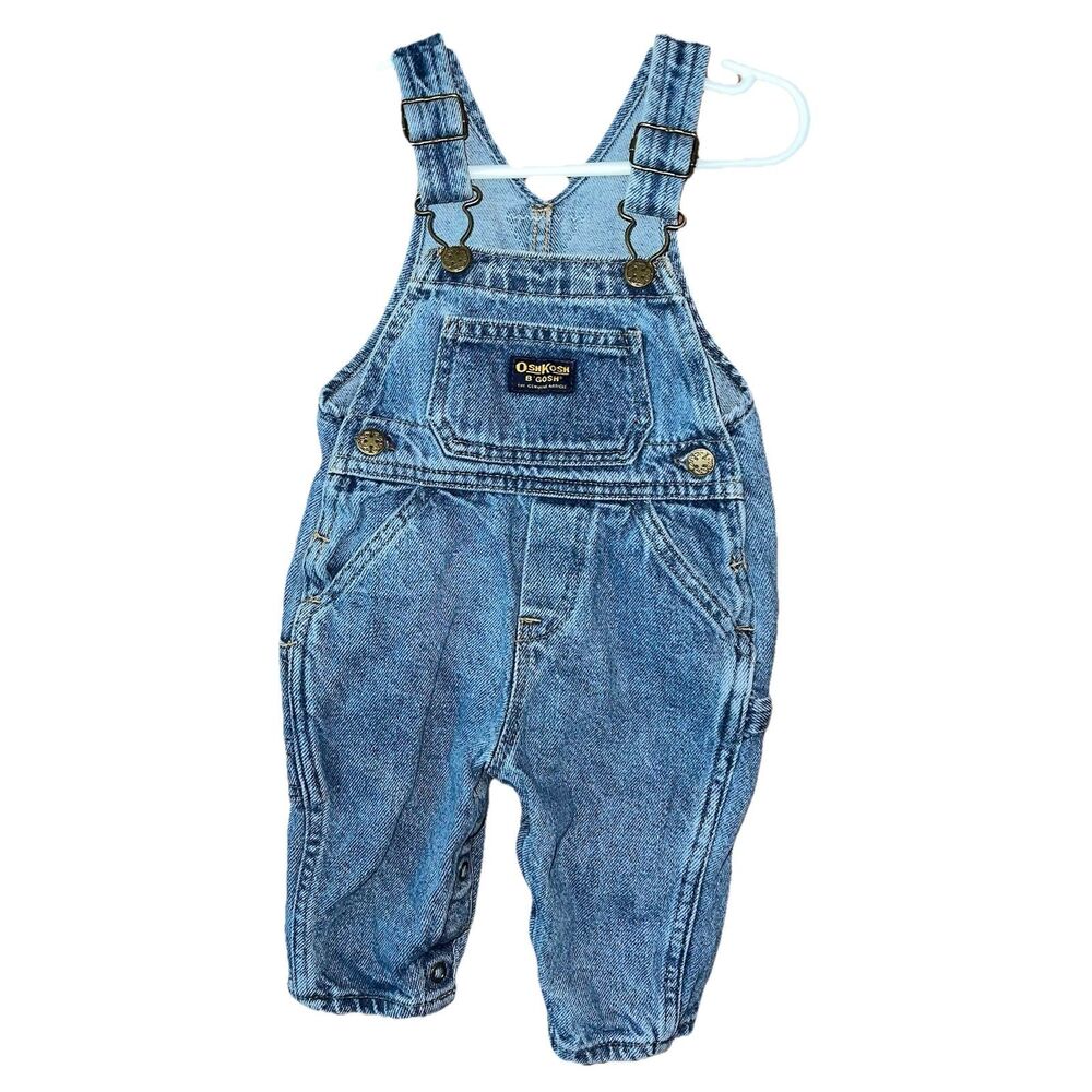 OshKosh B'gosh Blue Denim Vestbak Bubble Overalls 872-8004 Honduras 6-9 Months